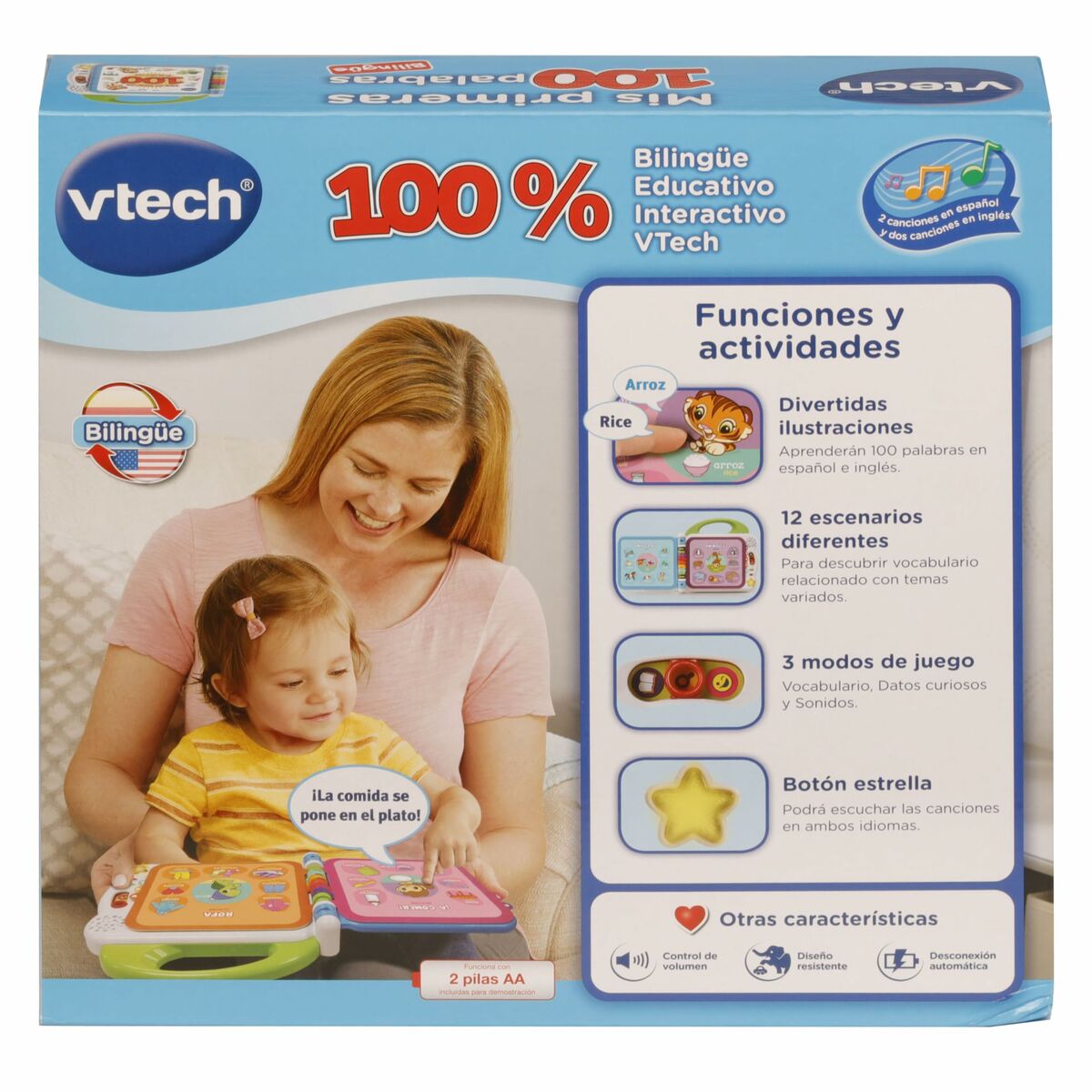 Libro interactivo infantil Vtech Mis primeras 100 palabras - Tuparafarma