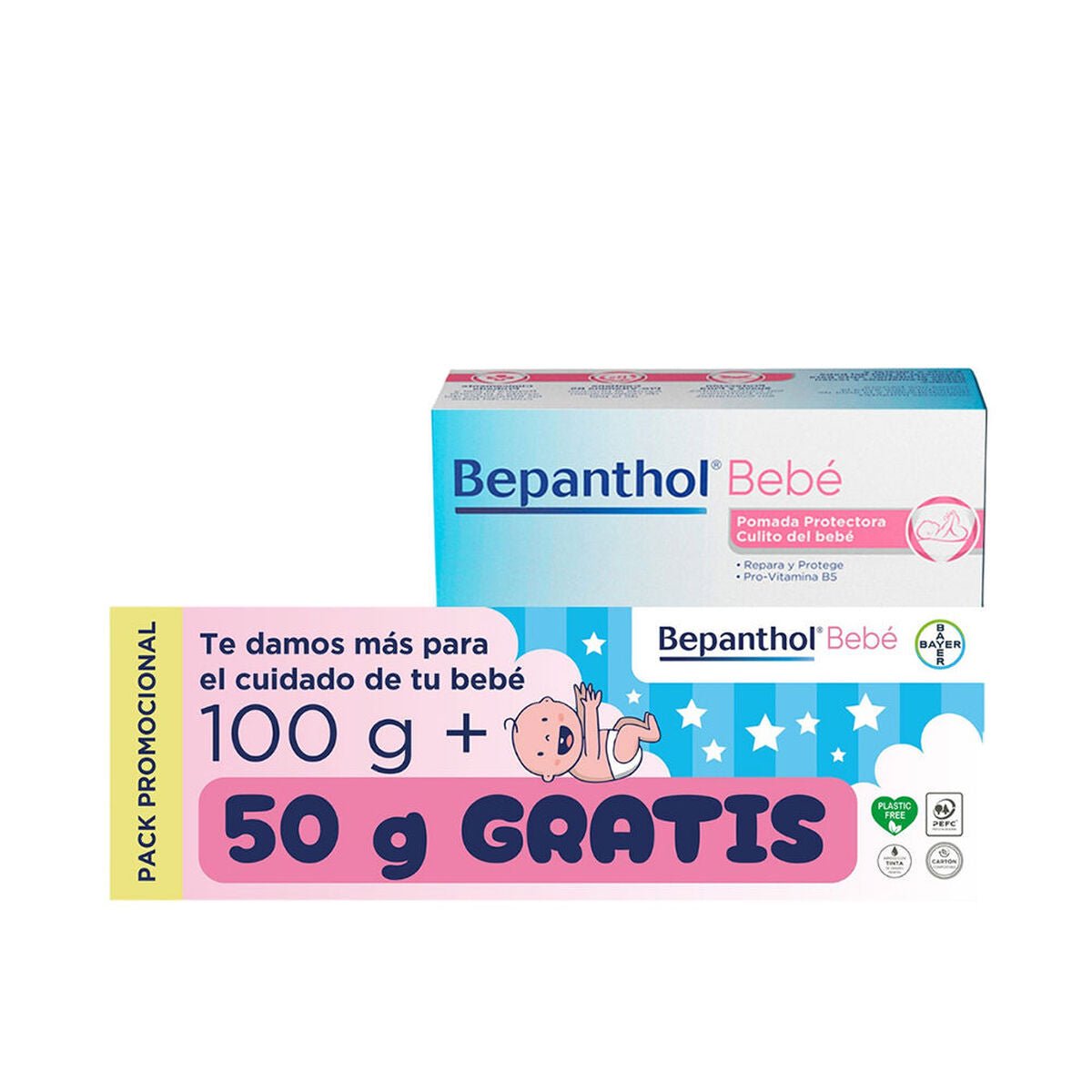 Crema Protectora de Pañal Bepanthol BEPANTHOL BEBÉ 2 Piezas - Tuparafarma